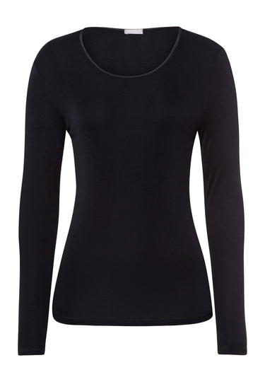 71719 Pure Silk Long Slv Shirt - 019 Black